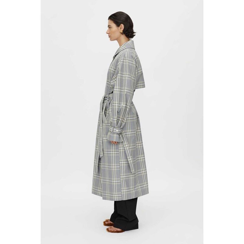 Camilla and Marc Delta Plaid Trench image number 3